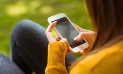 Young person texting