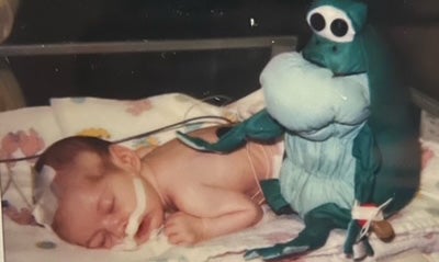 Edith Turnipseed Grant in the hospital as a baby.