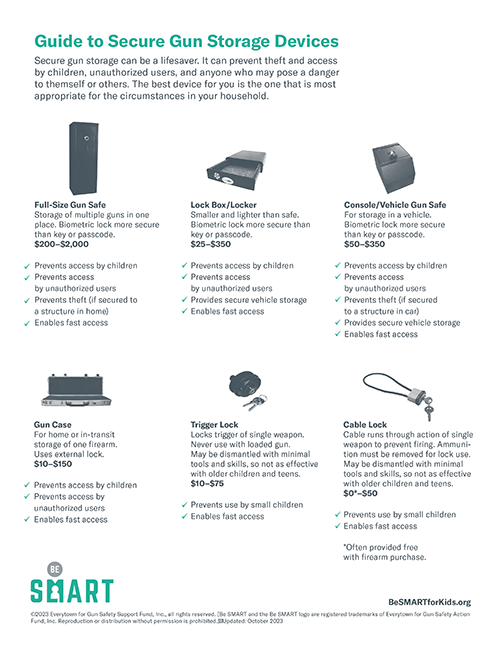 Safe gun storage options