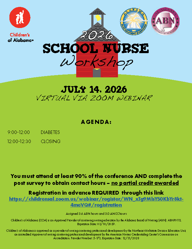 July 2026 School Nurse Workshop