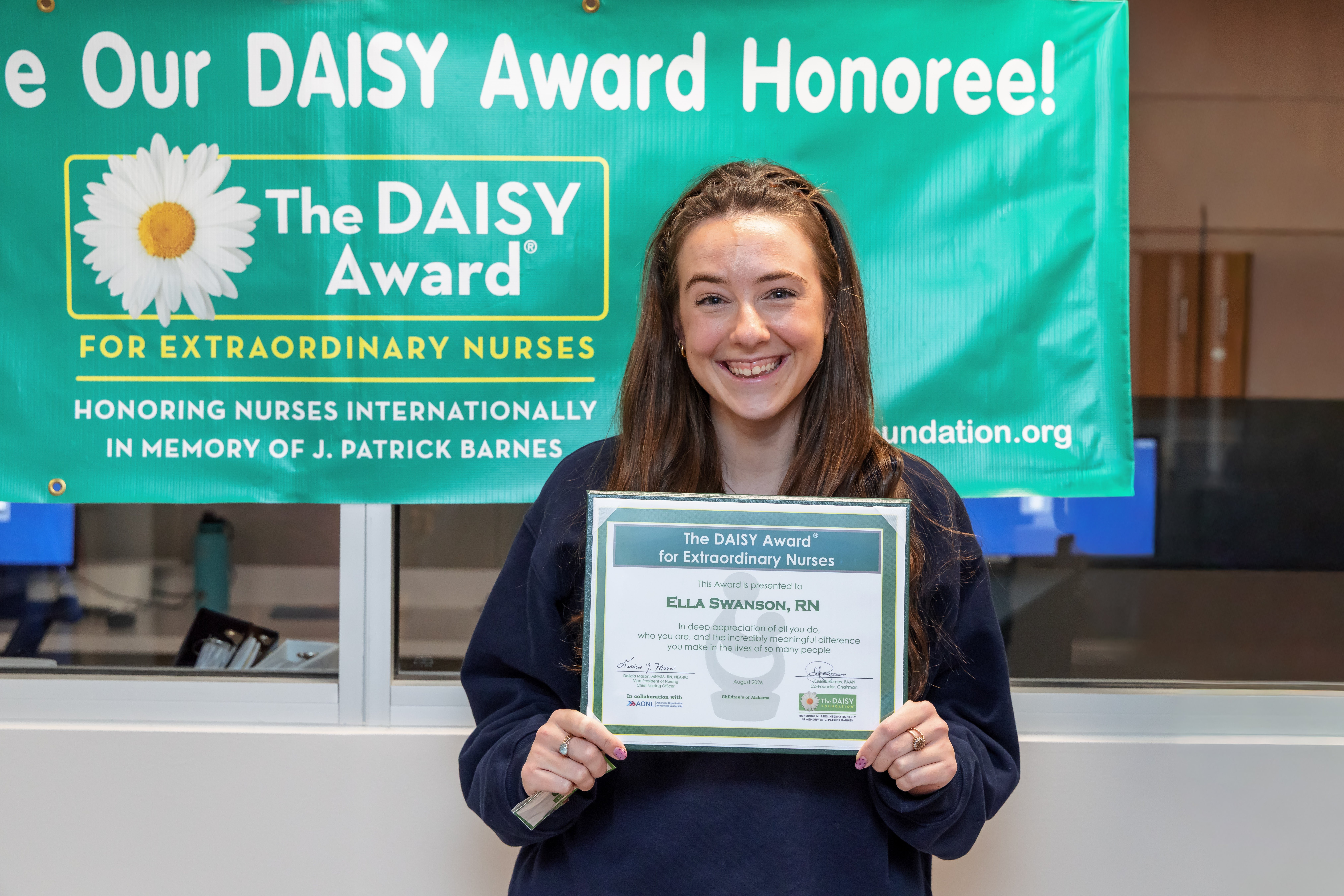 August 2026 Daisy Award Recipient - Children's of Alabama Ella Swanson