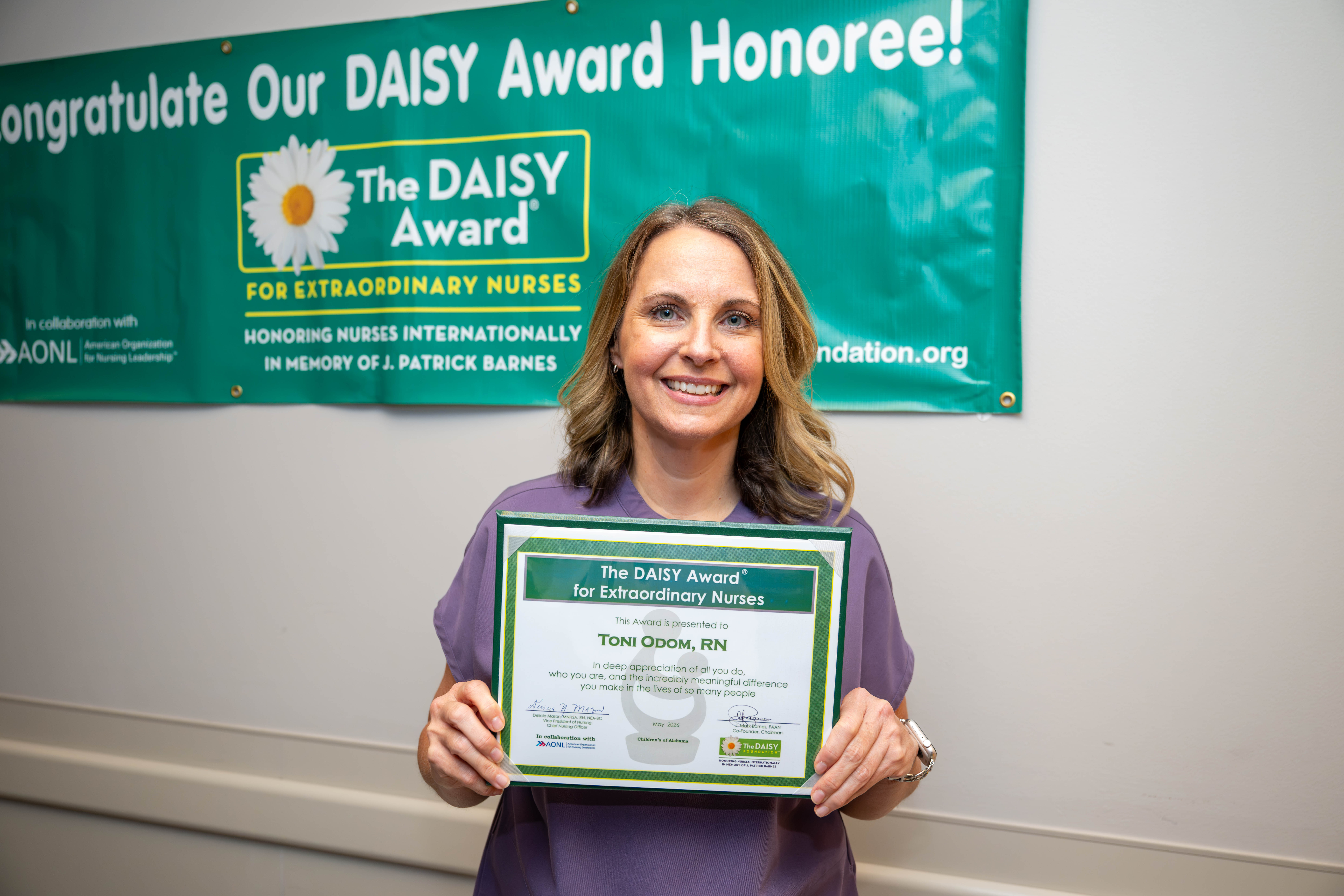 May 2026 Daisy Award Recipient - Children's of Alabama Toni Odom