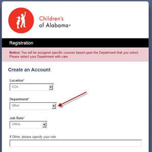 Registration Screen Shot