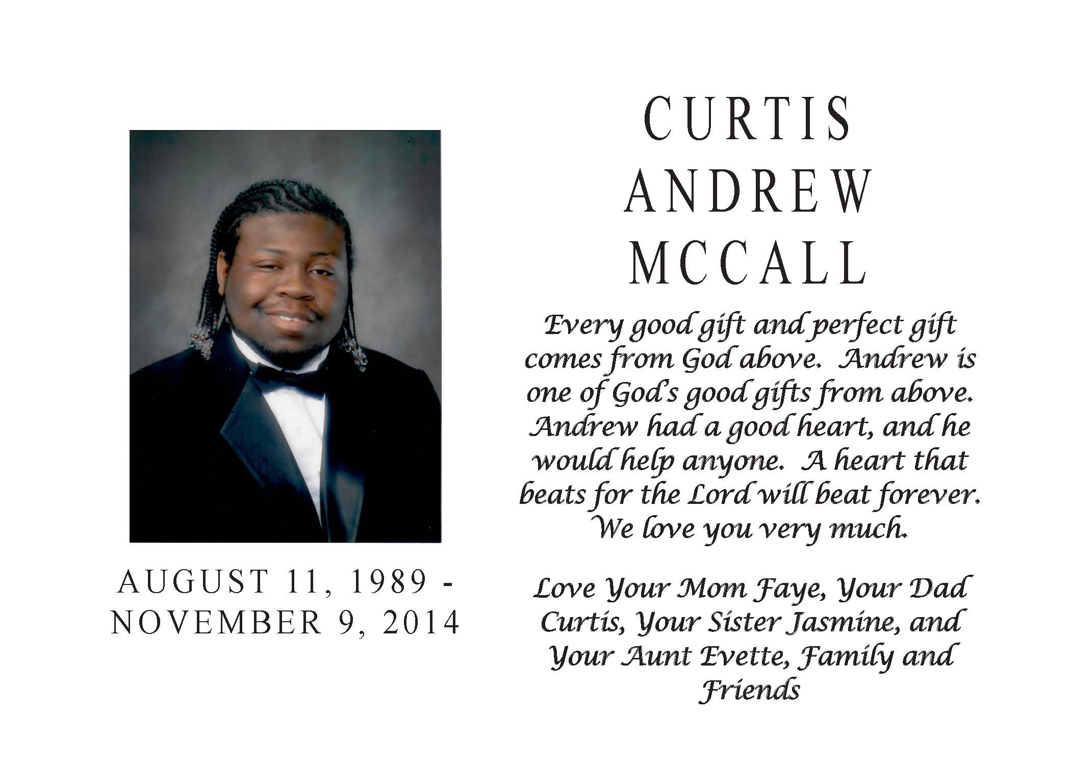 Curtis Andrew McCall