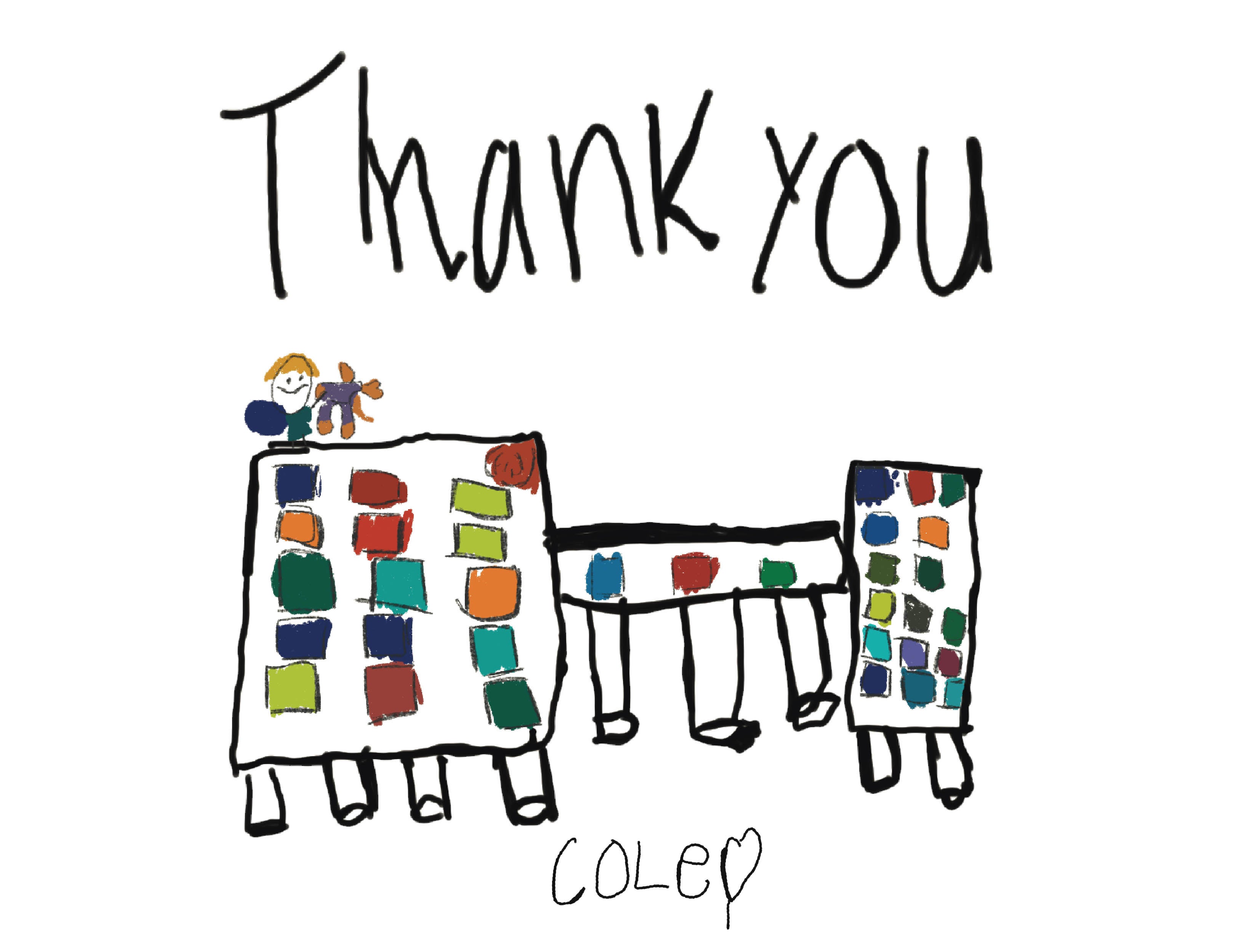 Thank you from Cole at Children's of Alabama