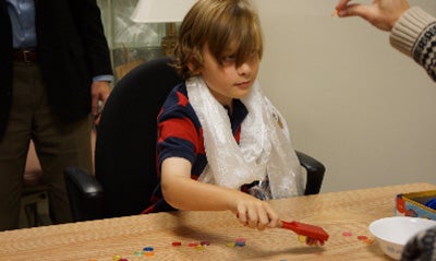 Rex Everette in therapy as a child.